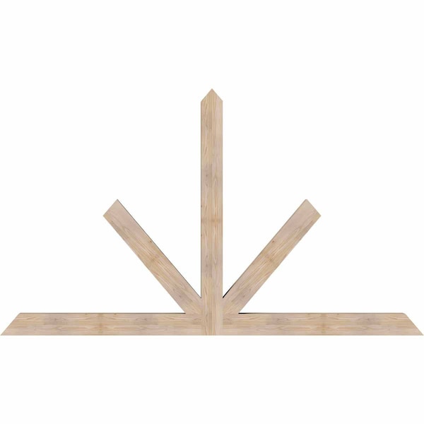 Ekena Millwork Saratoga Smooth Timber Gable Bracket, Douglas Fir, 108"W x 63"H x 5 1/2"D x 5 1/2"F, 14/12 Pitch GBW108X63X0606SAR00SDF - main
